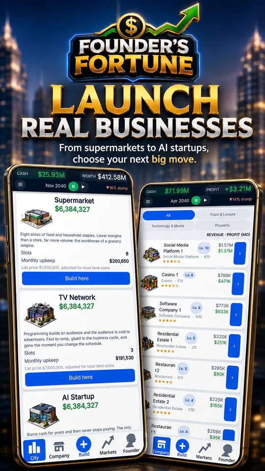 Launch real businesses