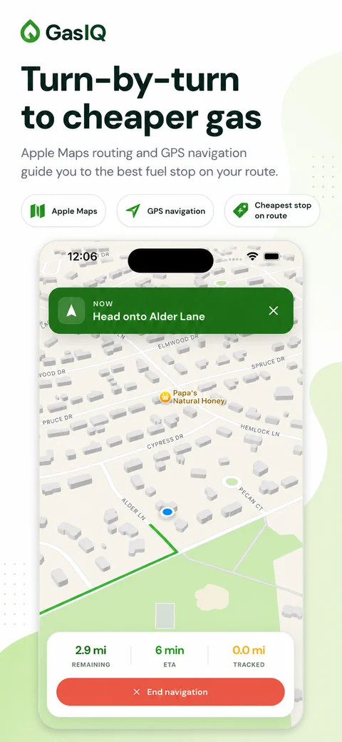 Turn-by-turn navigation to the best-value station